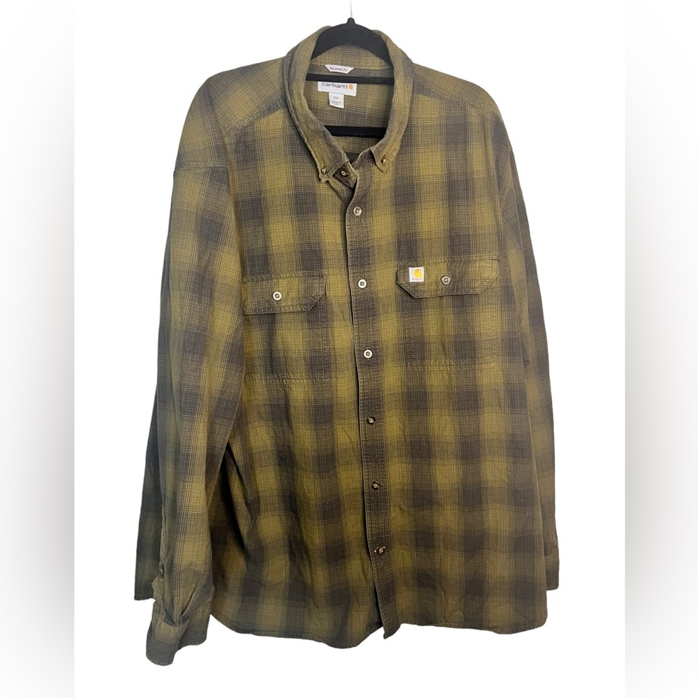 Men’s Carhartt Plaid Button Up - Picture 3 of 6